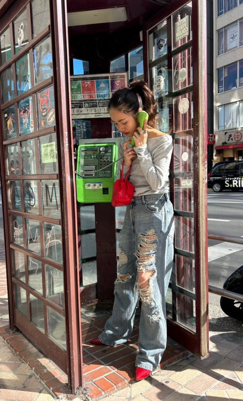 オーバークラッシュデニム